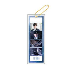 LaDS Long Keychain - Electroplated Golden Beaded Chain Clasp, Anime Acrylic Charm - merrys