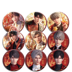 LaDS Double Flash Badge 165-186 - Silver Foil Plain Surface Diameter 75mm 58mm Tinplate Anime Badge - merrys