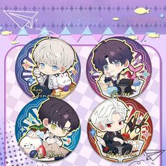 LaDS Double Flash Badge 123-126 - PET Material 75mm 58mm Tinplate Anime Merchandise - merrys