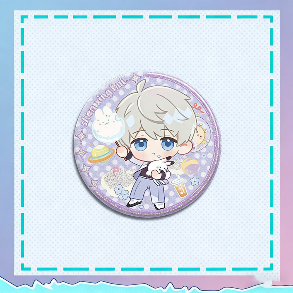 LaDS Collab Series PET Double Flash Badge - Tinplate 58/75mm Anime Game Merch - merrys