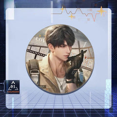 LaDS Caleb Merchandise - Acrylic Sandwich Standee, Double Flash Badge, Art Card, Quicksand Keychain - merrys