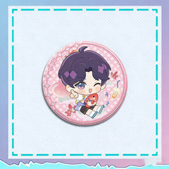 LaDS Collab Series PET Double Flash Badge - Tinplate 58/75mm Anime Game Merch - merrys