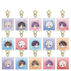 LaDS Rotating Golden Star Keychain 11-25 Sandwich Craft Double-Sided High-Definition Anime Acrylic Charm - merrys