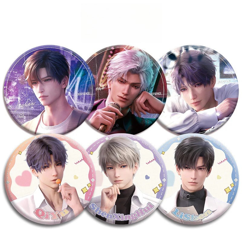 LaDS Collab Series Double Flash Badge - Silver Foil Dots Holographic Plain Surface Tinplate 58/75mm - merrys