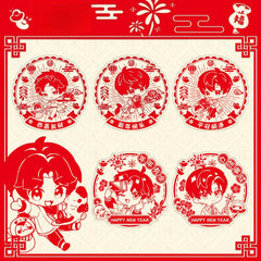 LaDS New Year Window Decal - Anime Game Acrylic Merchandise Creative New Year Gift - merrys