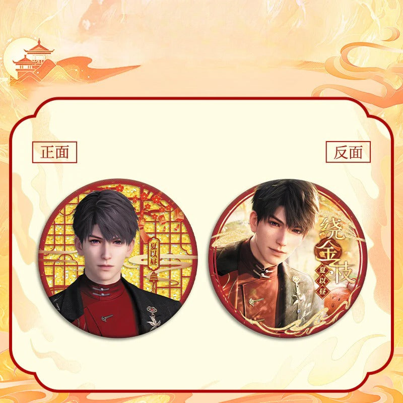 LaDS Flow Sand Mahjong Badge - Full Double-Sided Pattern 58mm Doujin Acrylic Merchandise - merrys