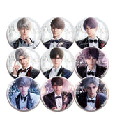 LaDS Wedding Card Series Double Flash Badge 197-206 Full Set 75mm 58mm Tinplate Anime Merchandise