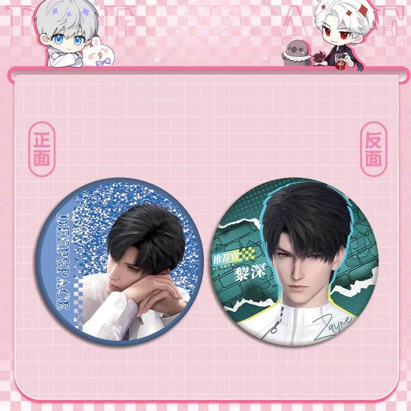 LaDS Flow Sand Mahjong Badge - Full Double-Sided Pattern 58mm Doujin Acrylic Merchandise - merrys