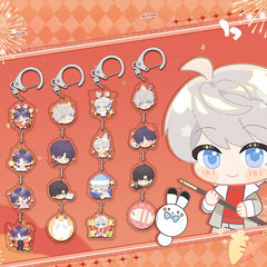 LaDS Chibi String Charm - Acrylic Sandwich Craft Keychain Celebrity Anime Merchandise - merrys