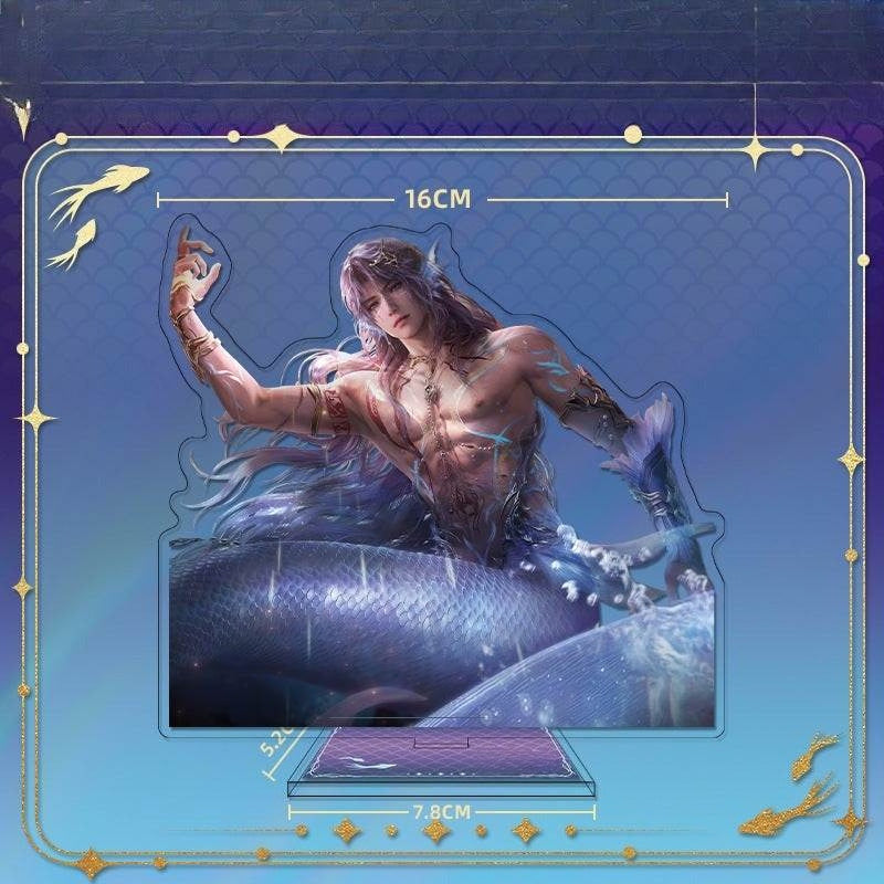 LaDS Rafayel Lemuria Sea God Series - Acrylic Sandwich Standee, Art Card, Quicksand Keychain - merrys