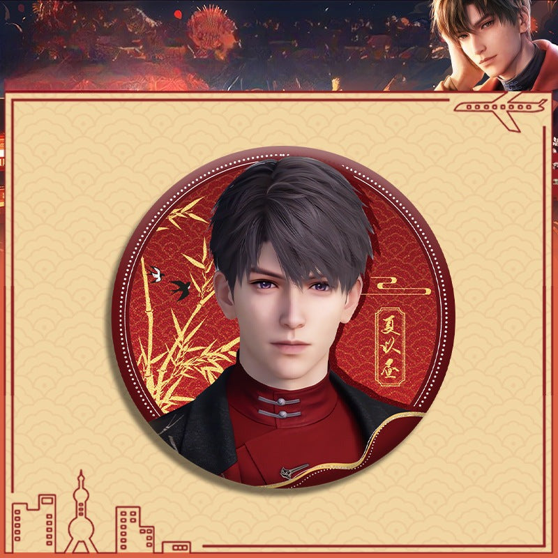 LaDS Double Flash Badge 143-196 - Diameter 75mm 58mm Tinplate Anime Merchandise - merrys