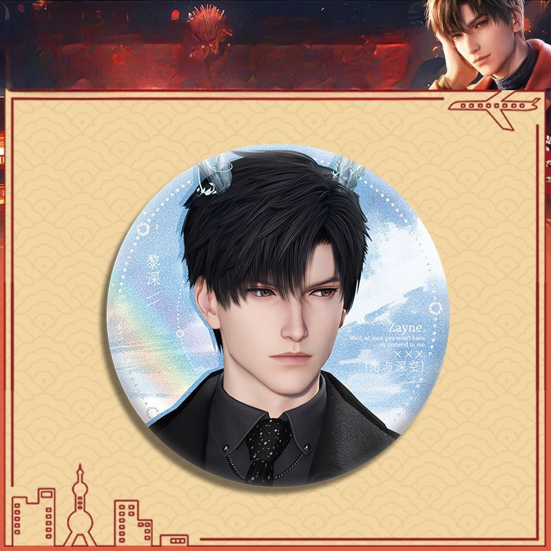 LaDS Double Flash Badge 143-196 - Diameter 75mm 58mm Tinplate Anime Merchandise - merrys