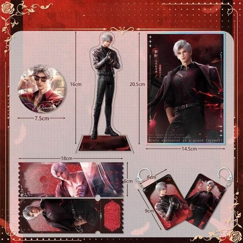 LaDS Sylus Dark Spot Leader - Acrylic Sandwich Standee, Double Flash Badge, Art Card, Quicksand Keychain - merrys