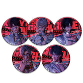 LaDS Double Flash Badge 187-191 - PET Material 75mm 58mm Tinplate Anime Merchandise