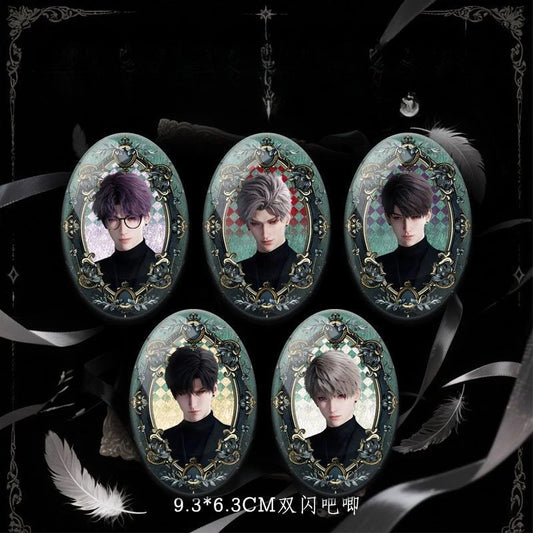 Lads Artist-Authorized Knit Sweater Series Zinc Alloy Feather Brooch