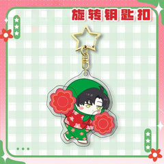 LaDS Chibi Rotating Keychain - Golden Star Double-Sided High-Definition Anime Acrylic Charm - merrys