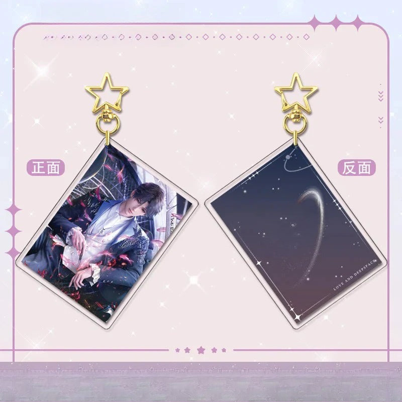 LaDS Card Golden Star Buckle - Zayne, Rafayel, Xavier Acrylic Game Merchandise Charm - merrys