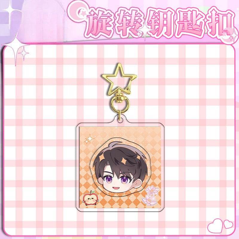 LaDS Rotating Golden Star Keychain 11-25 Sandwich Craft Double-Sided High-Definition Anime Acrylic Charm - merrys