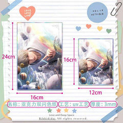 LaDS Series 501 Acrylic Double Flash Art Card - High-Definition Printing Anime Mobile Game Merchandise - merrys