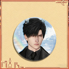 LaDS Double Flash Badge 165-186 - Silver Foil Plain Surface Diameter 75mm 58mm Tinplate Anime Badge - merrys