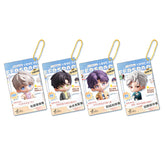 LaDS Golden Beaded Chain Clear Card Keychain 159-162 - Double-Sided Sandwich Anime Game Acrylic Merchandise