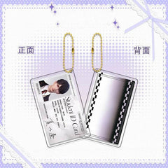 LaDS Golden Beaded Chain Clear Card Keychain 13-17 - Double-Sided Sandwich Anime Game Acrylic Merchandise - merrys