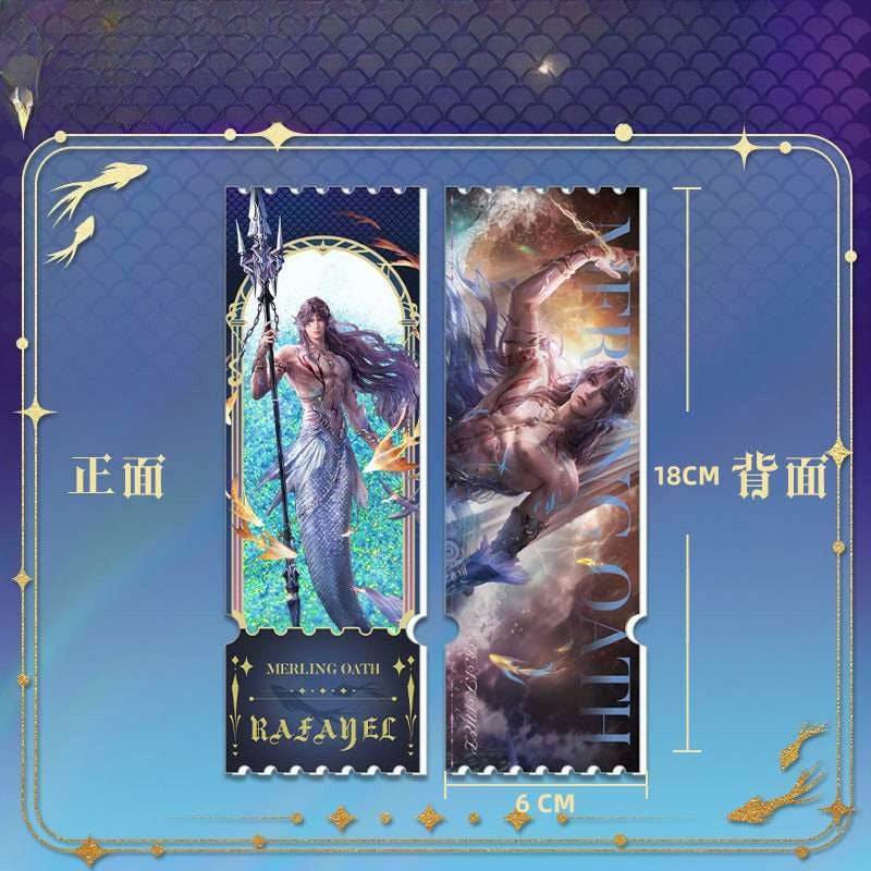 LaDS Rafayel Lemuria Sea God Series - Acrylic Sandwich Standee, Art Card, Quicksand Keychain - merrys