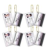 LaDS Golden Beaded Chain Clear Card Keychain 13-17 - Double-Sided Sandwich Anime Game Acrylic Merchandise