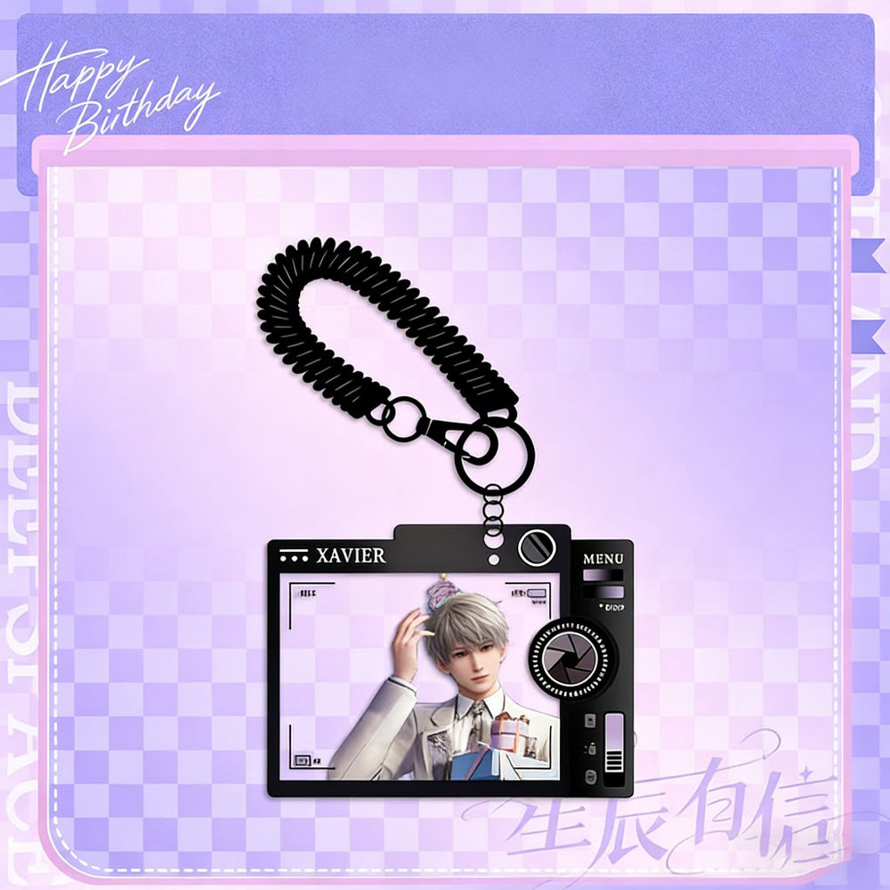 LaDS Xavier Birthday Three-Piece Set - Sandwich Standee, Double Flash Badge, Keychain Combo - merrys