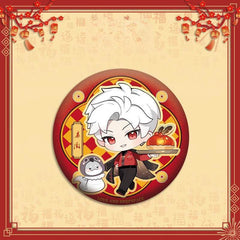 LaDS Chibi Spring Festival Series - Double Flash Badge, Spring Festival Couplets, Fu Character Pendant Game Anime Decoration - merrys
