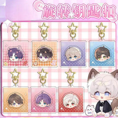 LaDS Rotating Golden Star Keychain 11-25 Sandwich Craft Double-Sided High-Definition Anime Acrylic Charm - merrys