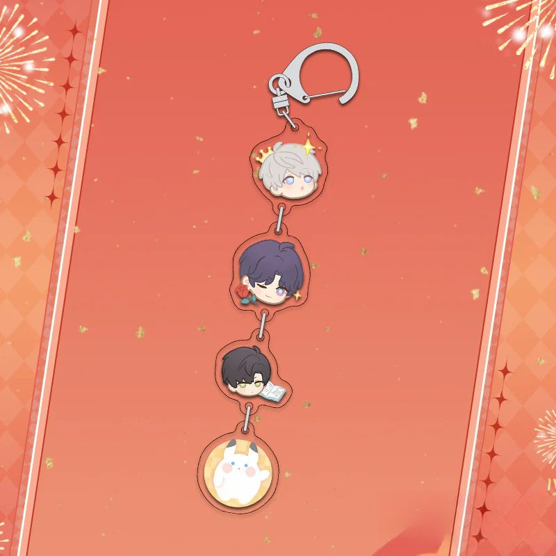 LaDS Chibi String Charm - Acrylic Sandwich Craft Keychain Celebrity Anime Merchandise - merrys