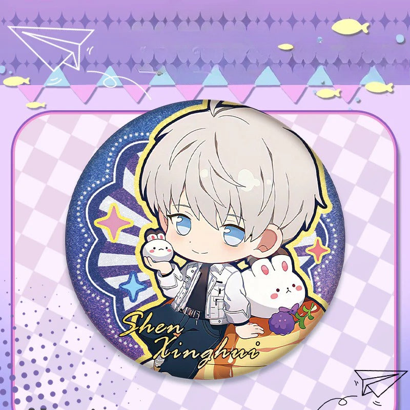 LaDS Double Flash Badge 123-126 - PET Material 75mm 58mm Tinplate Anime Merchandise - merrys