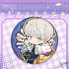 LaDS Double Flash Badge 123-126 - PET Material 75mm 58mm Tinplate Anime Merchandise - merrys