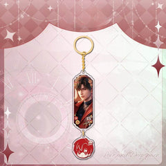 LaDS Sandwich Pendant - Golden Acrylic Round Charm Double-Sided High-Definition Game Anime Merchandise - merrys