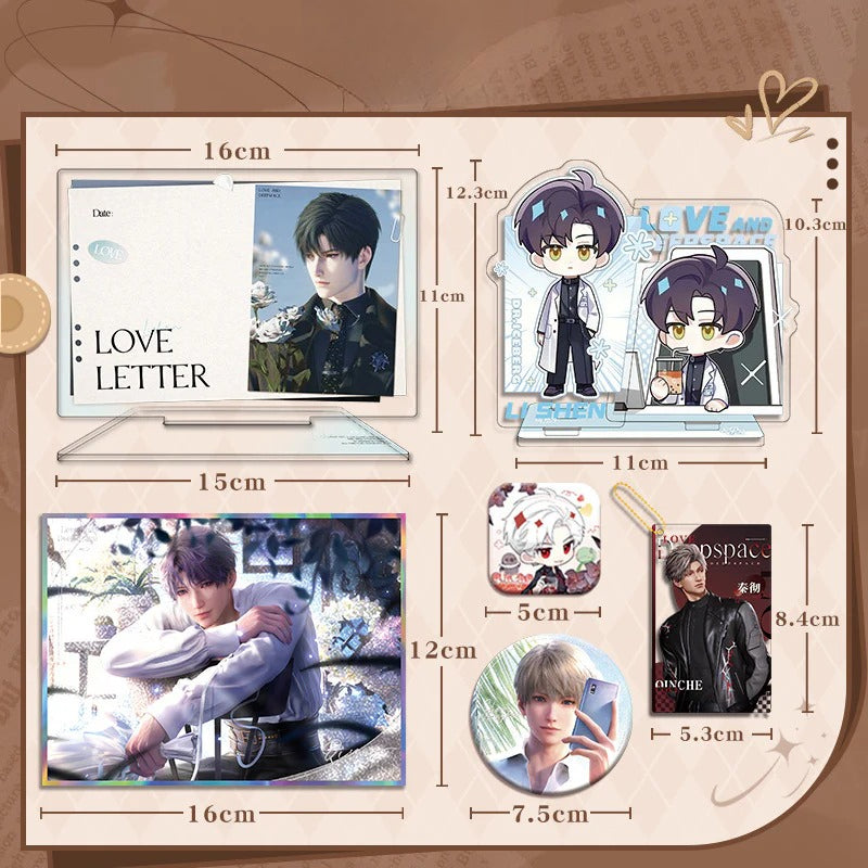 LaDS Co-branded with Mandy Combo Set - Double Flash Badge, Standee Anime Mobile Game Merchandise Gift Desktop Decoration - merrys