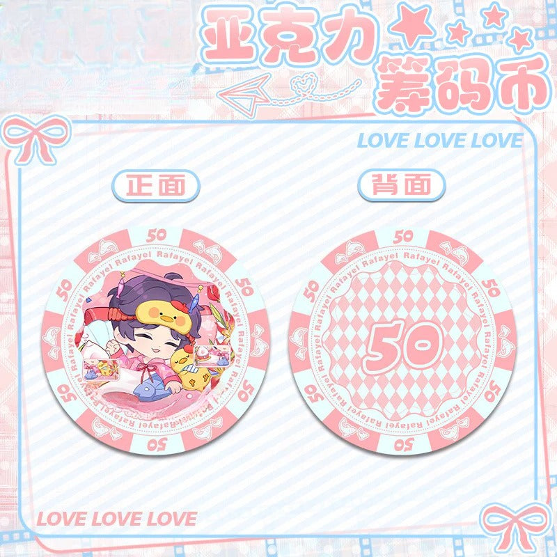 LaDS Acrylic Chip Coin 231-250 - Sandwich Double-Sided High-Definition Pattern Anime Game Merchandise - merrys