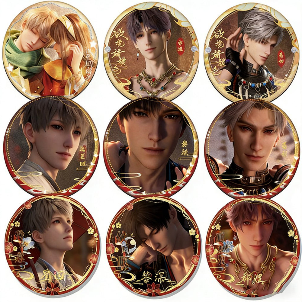 LaDS Yearning for Gentle Colors Double Flash Badge 106-118 - 75mm 58mm Tinplate Anime Merchandise - merrys