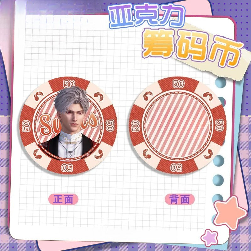 LaDS Acrylic Chip Coin 201-250 - Sandwich Double-Sided High-Definition Pattern Anime Game Merchandise - merrys