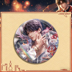 LaDS Double Flash Badge 165-186 - Silver Foil Plain Surface Diameter 75mm 58mm Tinplate Anime Badge - merrys