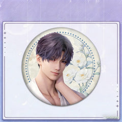 LaDS Collab Series Double Flash Badge - Silver Foil Holographic Plain Surface Tinplate 58/75mm - merrys