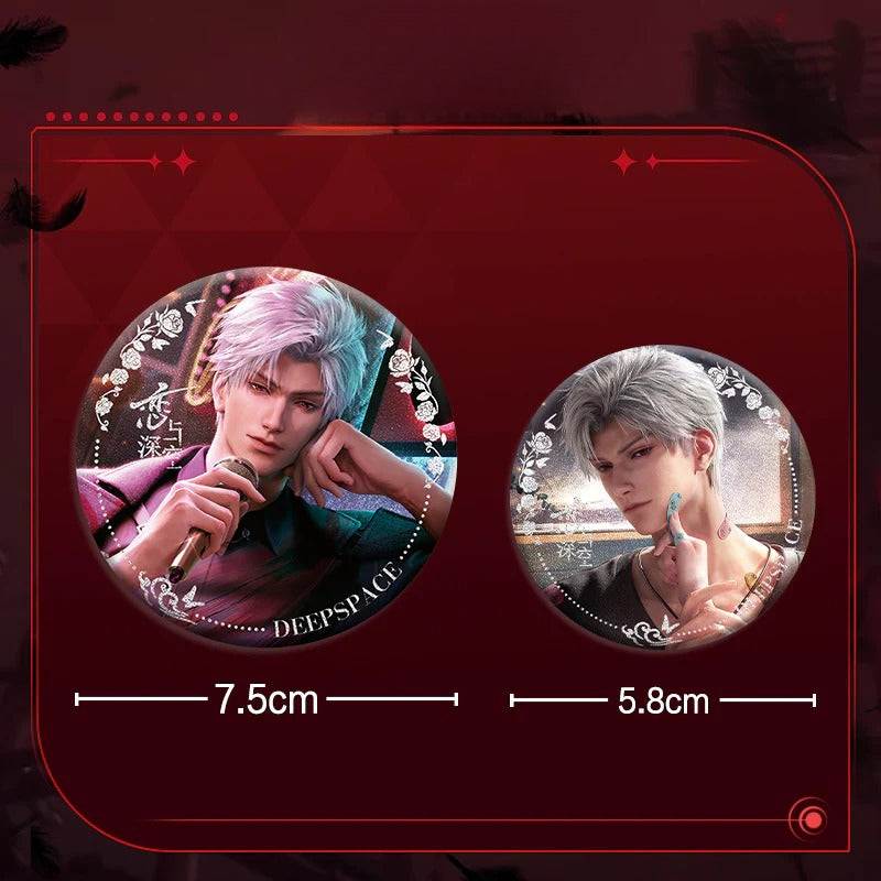 LaDS Sylus Double Flash Badge - All Characters 75mm 58mm Tinplate Anime Merchandise - merrys