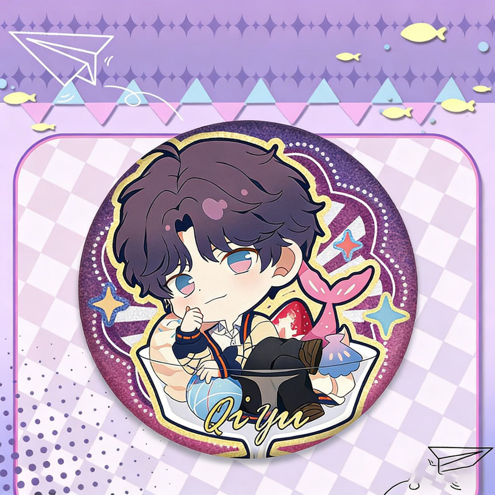 LaDS Double Flash Badge - 75mm 58mm Tinplate Anime Game Merchandise - merrys