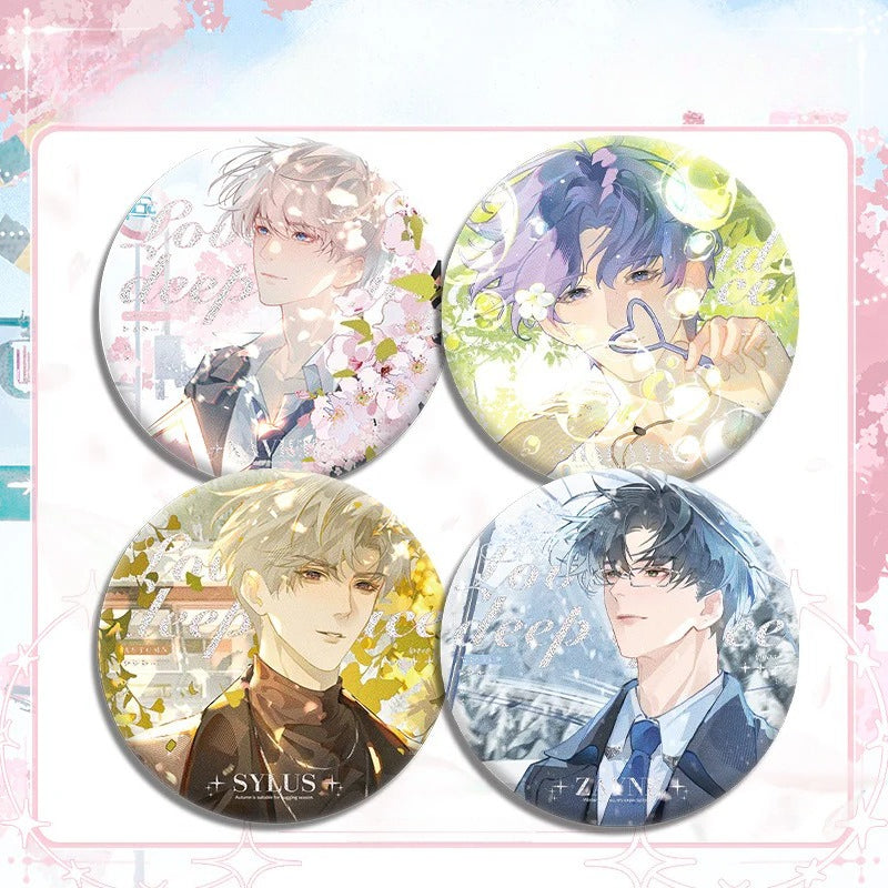 LaDS Original Four Seasons Movement Double Flash Badge - 75mm 58mm PET Badge Game Merchandise - merrys