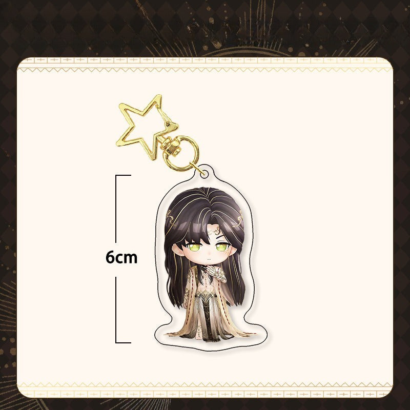 LaDS Zayne End of God Series - Acrylic Sandwich Standee, Art Card, Quicksand Keychain - merrys