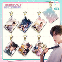 Love and DeepSpace Card Golden Star Buckle - Zayne, Rafayel, Xavier Acrylic Game Merchandise Charm