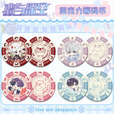 Love and DeepSpace Acrylic Chip Coin - Sandwich Double-Sided High-Definition Pattern Anime Game Decorative Merchandise