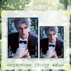 Love and DeepSpace Wedding Series 501 Acrylic Double Flash Art Card High-Definition Printing Anime Mobile Game Merchandise