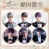 Love and DeepSpace Wedding Card Series Double Flash Badge 197-206 Full Set 75mm 58mm Tinplate Anime Merchandise - merrys