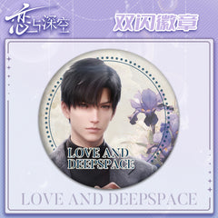 Love and DeepSpace Double Flash Badge - 75mm 58mm Tinplate Anime Game Merchandise